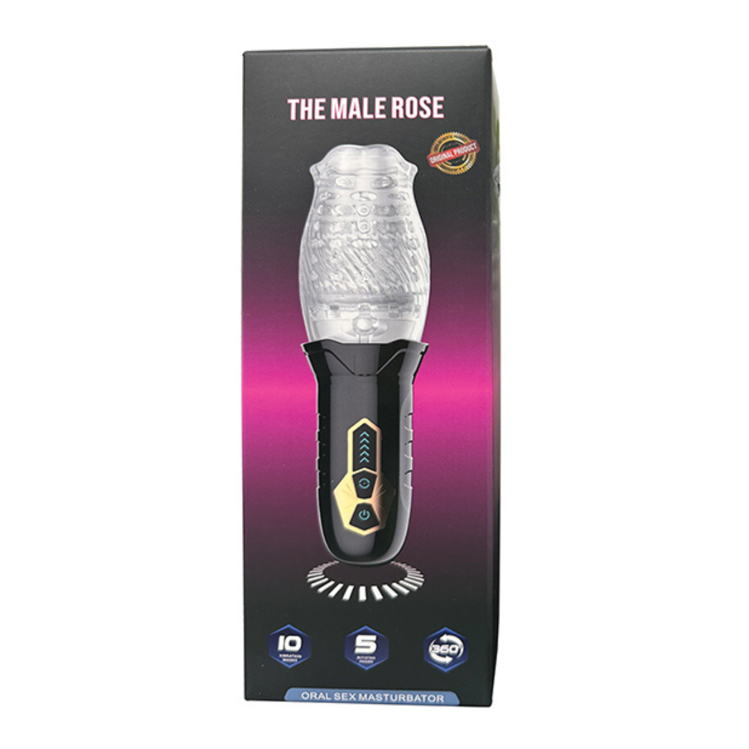 The Male Rose Rotating Blow Job Simulator - Black