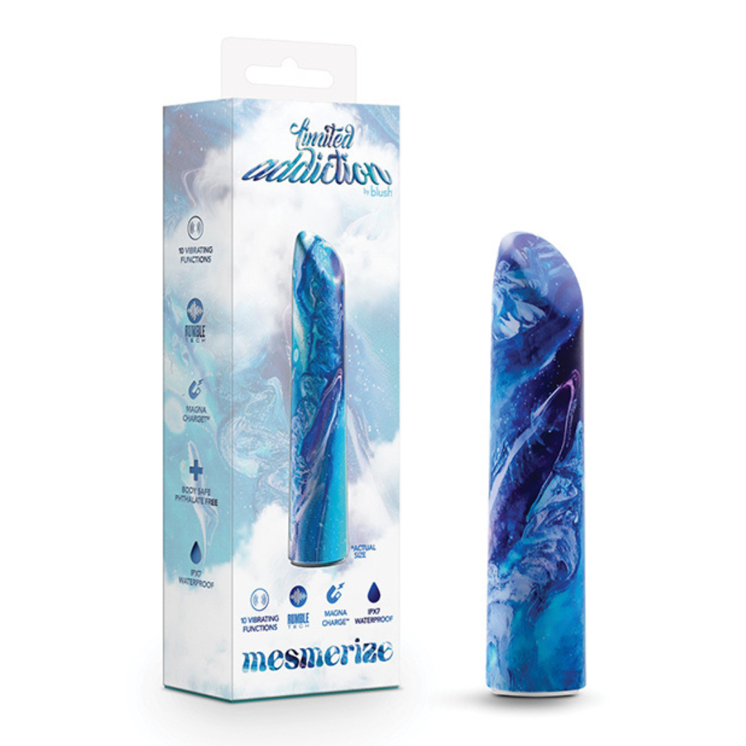 Limited Addiction By Blush® | Mesmerize Power Vibe Azure Vibrator with Powerful RumboTech™ Technology