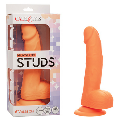 Neon Silicone Studs® 6" Dildo – Vibrant & Life-Like Pleasure