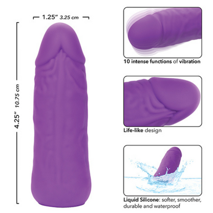 Silicone Studs Mini Vibrating Studs - Purple