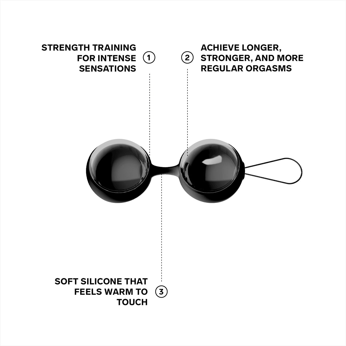 LELO | Luna Beads™ - Kegel Exercise Balls - Noir