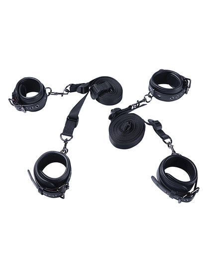 Honey Play Box | Kinky Play Box Luxury Bondage Bed Restraint Kit - Black