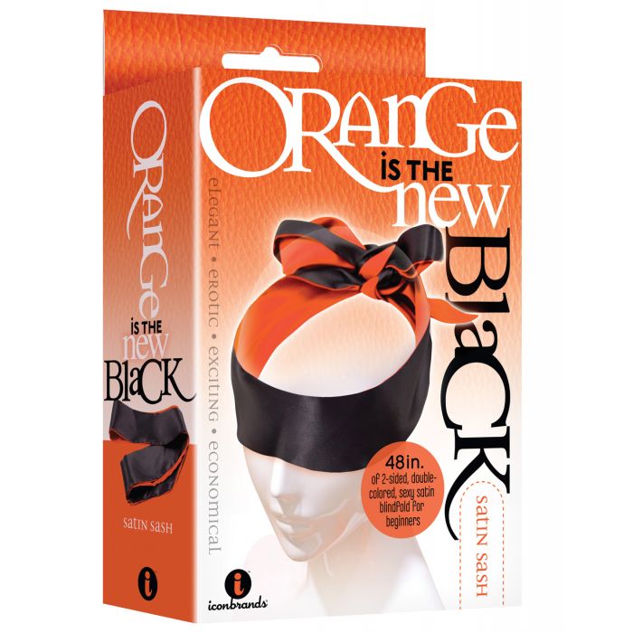 The 9's | Orange is the New Black Satin Sash Reversible Blindfold