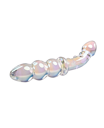 Playboy | Pleasure Jewels Double Glass Dildo w/Anal Beads - Clear