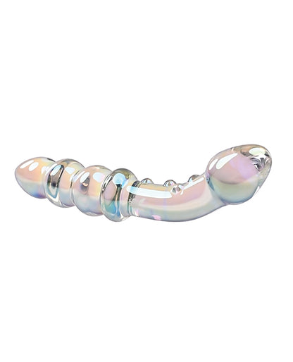 Playboy | Pleasure Jewels Double Glass Dildo w/Anal Beads - Clear