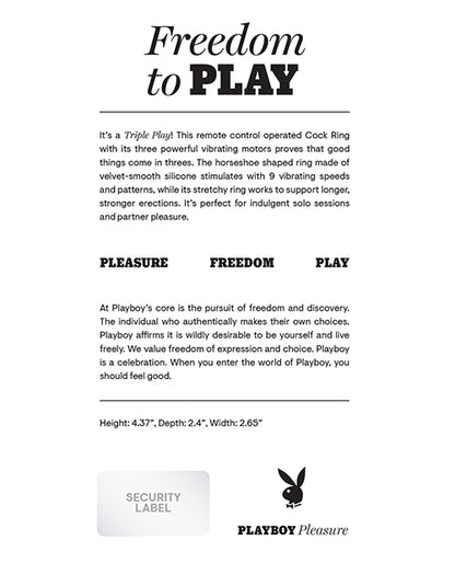 Playboy | Pleasure Triple Play Cock Ring