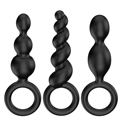 Satisfyer Booty Call Plugs - Set of 3 Black