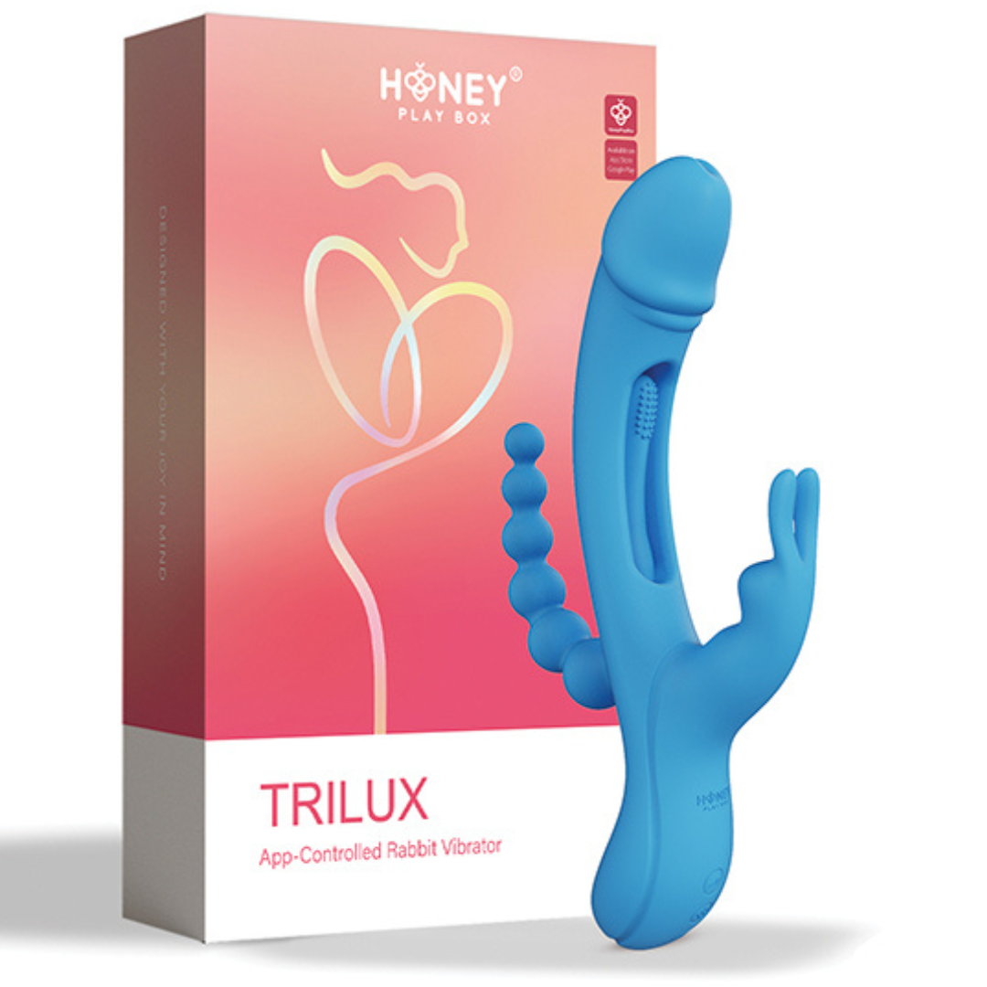 Honey Play Box | TRILUX App-Controlled Kinky Finger Rabbit Vibrator with Anal Beads