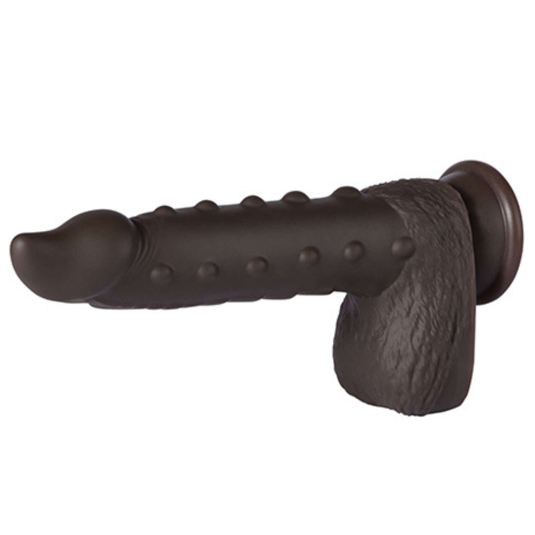 Honey Play Box | ALGER 8 Inch Black Thrusting Vibrating Dildo