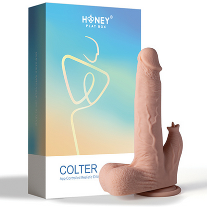 COLTER App Controlled Realistic Thrusting Dildo Vibrating Licker 8.5 Inch