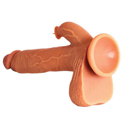 Honey Play Box | JUSTIN Silicone Thrusting Dildos Licker Suction Cup Realistic Vibrating Dildos for Sex 6.5 Inch