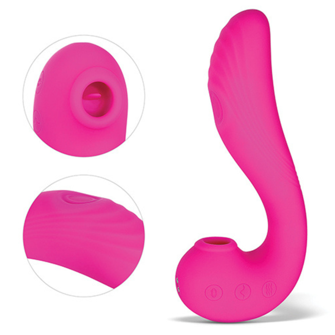 ANGEL 3 in 1 Clitoral Sucking Licking and G Spot Vibrator