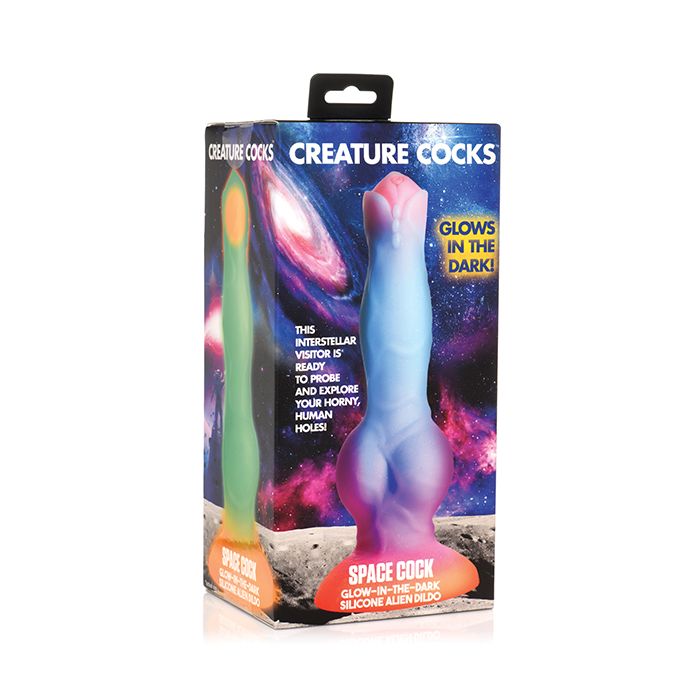 Creature Cocks Space Cock Silicone Alien Dildo - Glow in the Dark