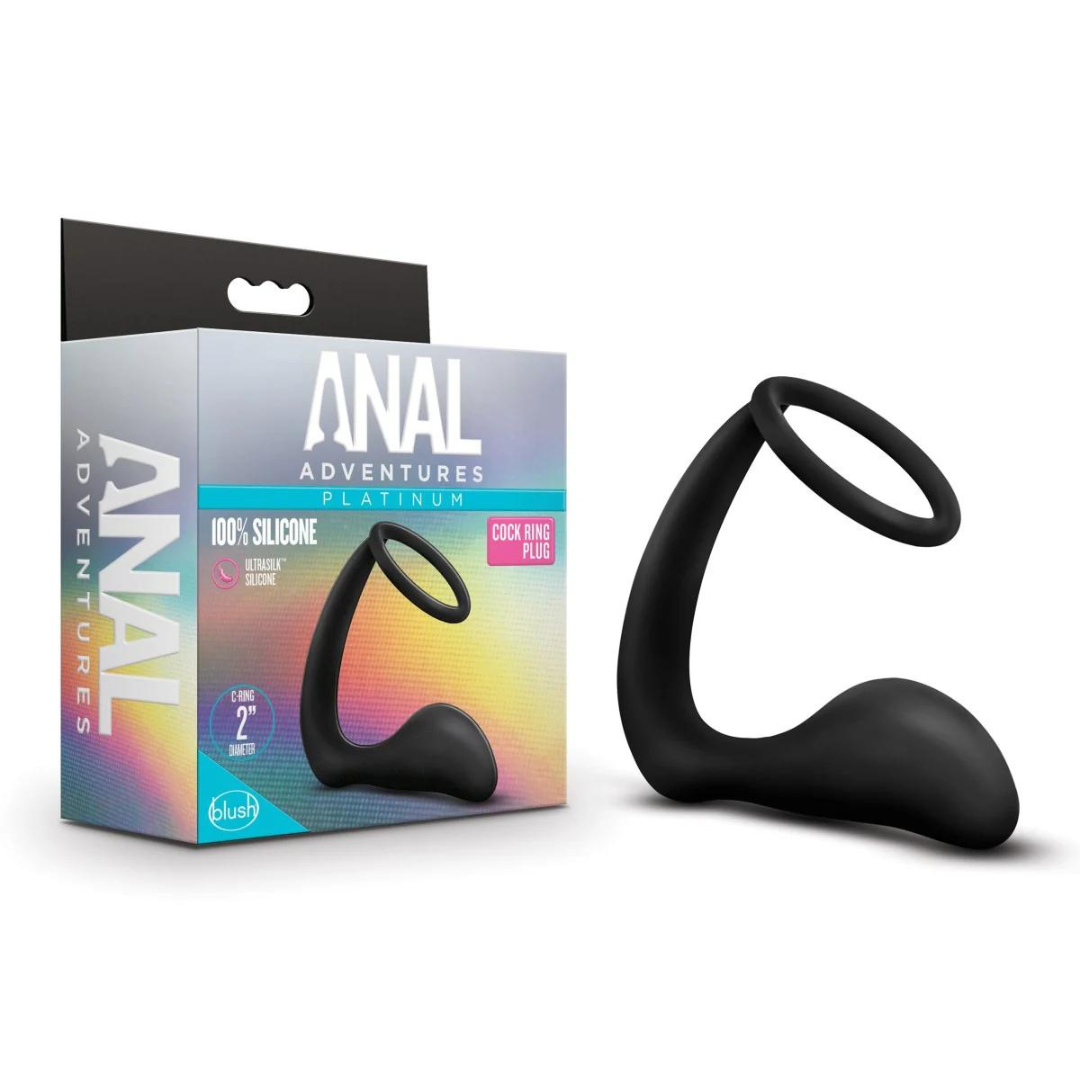 Anal Adventures Platinum By Blush® | Black 8-Inch Anal Plug