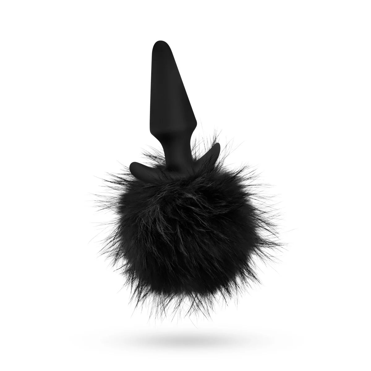 Anal Adventures Platinum By Blush® | Rabbit Tail Black 6.75-Inch Anal Plug