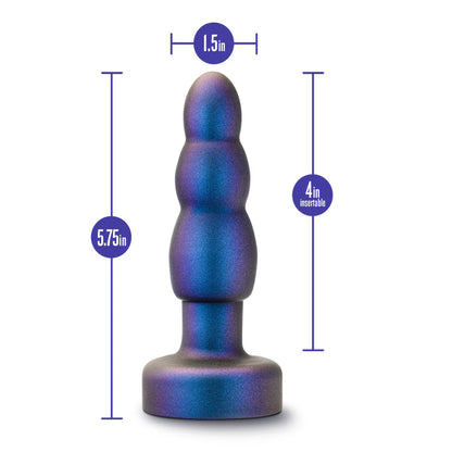 Anal Adventures Matrix By Blush® | Kinetik Plug: Progressing Size With Gyrating Shaft & Rotating Rimmer in Space Age Blue | Made from Pure Puria™ Silicone & IPX7 Waterproof