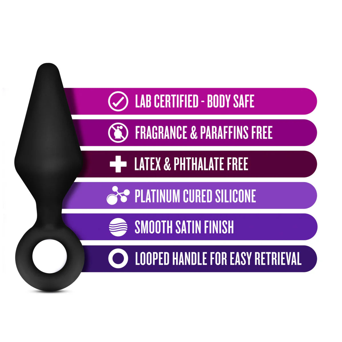 Anal Adventures Platinum By Blush® | Loop Kit Black Anal Plug