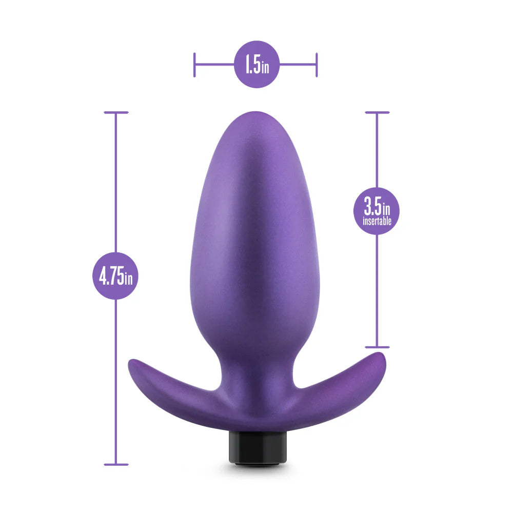 Anal Adventures Matrix By Blush® | Excelsior Plug: Tapered Tip Widens For Filling Sensations in Astro Violet | With Stayput™ Technology & AnchorTech™ Base