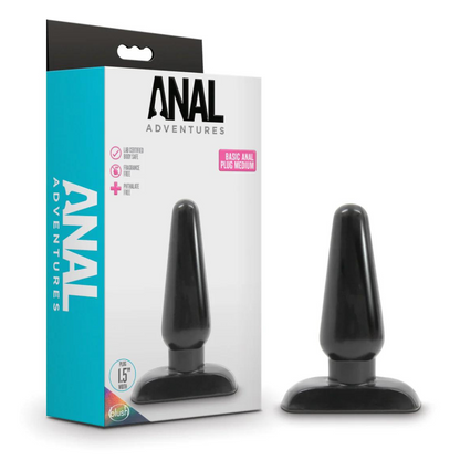 Anal Adventures By Blush® | Basic Black Anal Plug - Small/Medium/Large