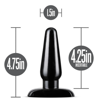 Anal Adventures By Blush® | Basic Black Anal Plug - Small/Medium/Large