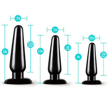 Anal Adventures By Blush® | Basic Kit Black Anal Plug