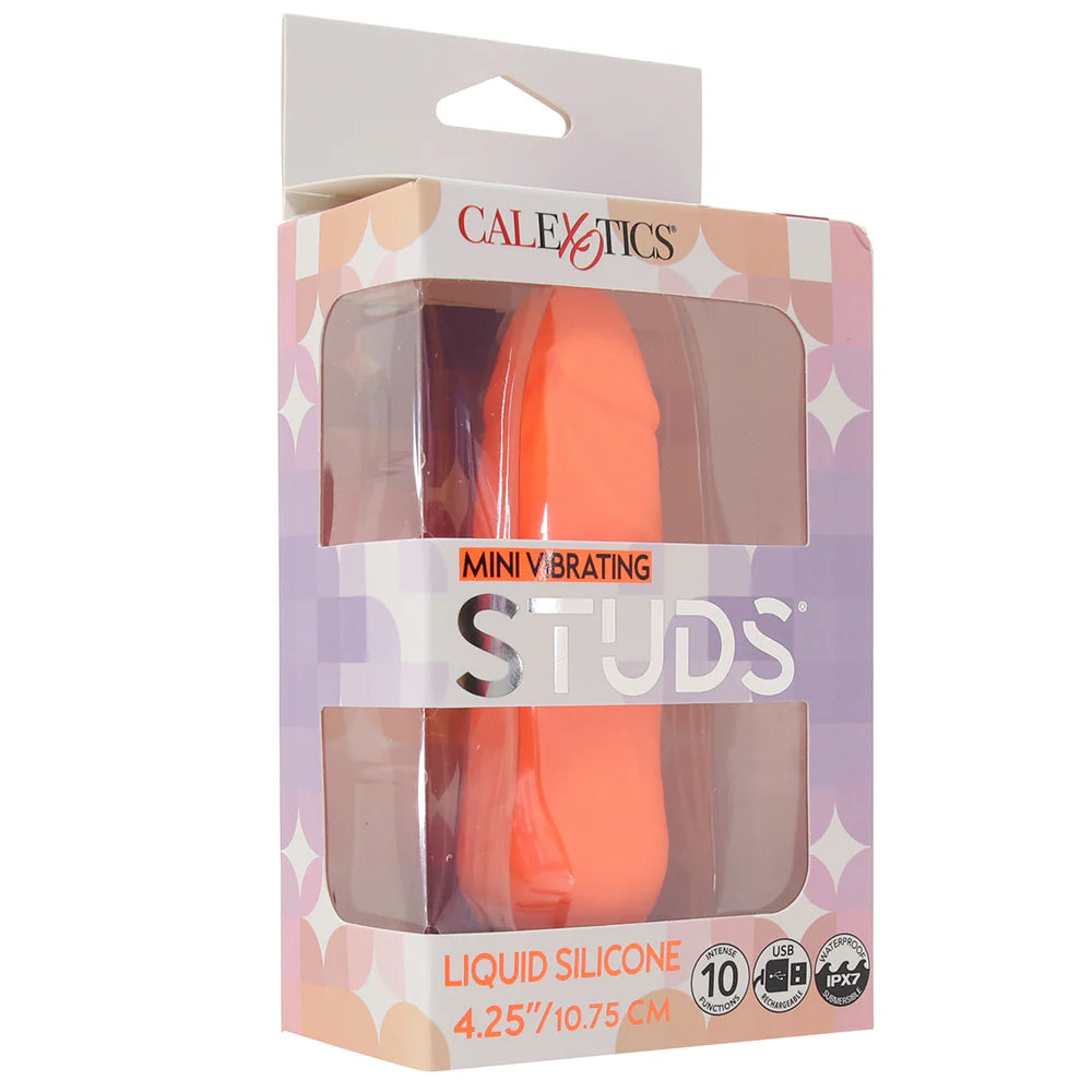 Silicone Studs Mini Vibrating Studs - Orange