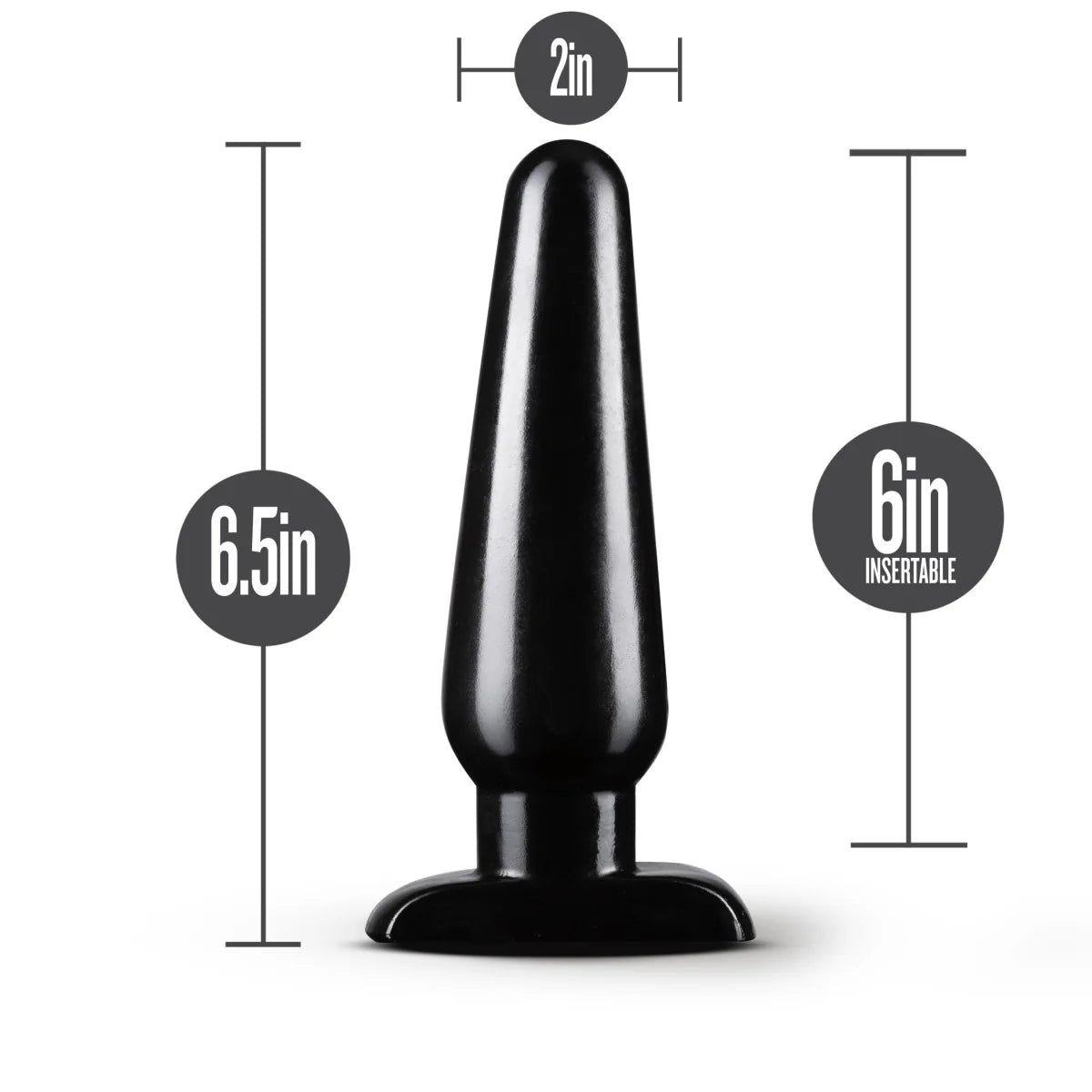 Anal Adventures By Blush® | Basic Black Anal Plug - Small/Medium/Large