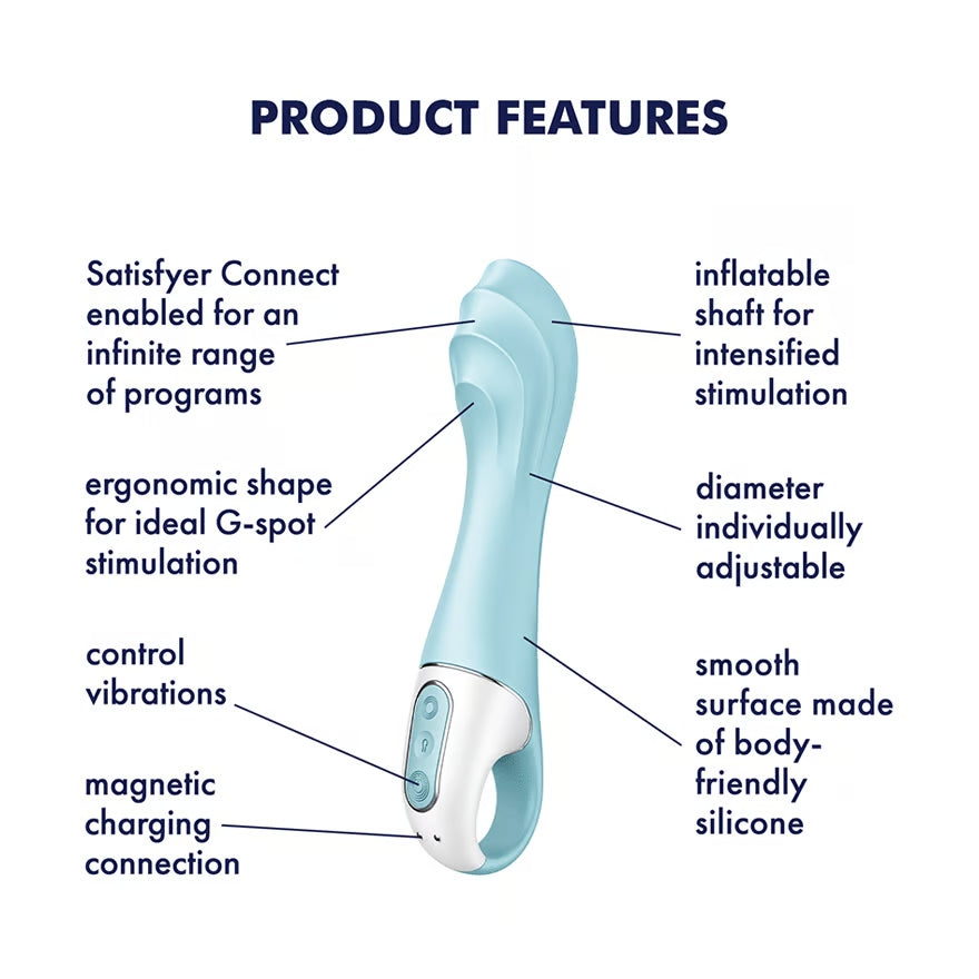 Satisfyer Air Pump Vibrator 5+ - Blue