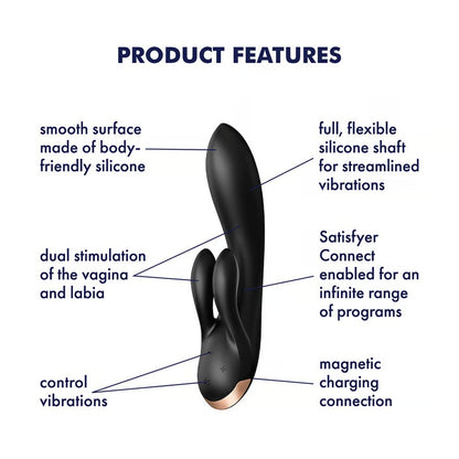 Satisfyer Double Flex Connect App (Black/ White)