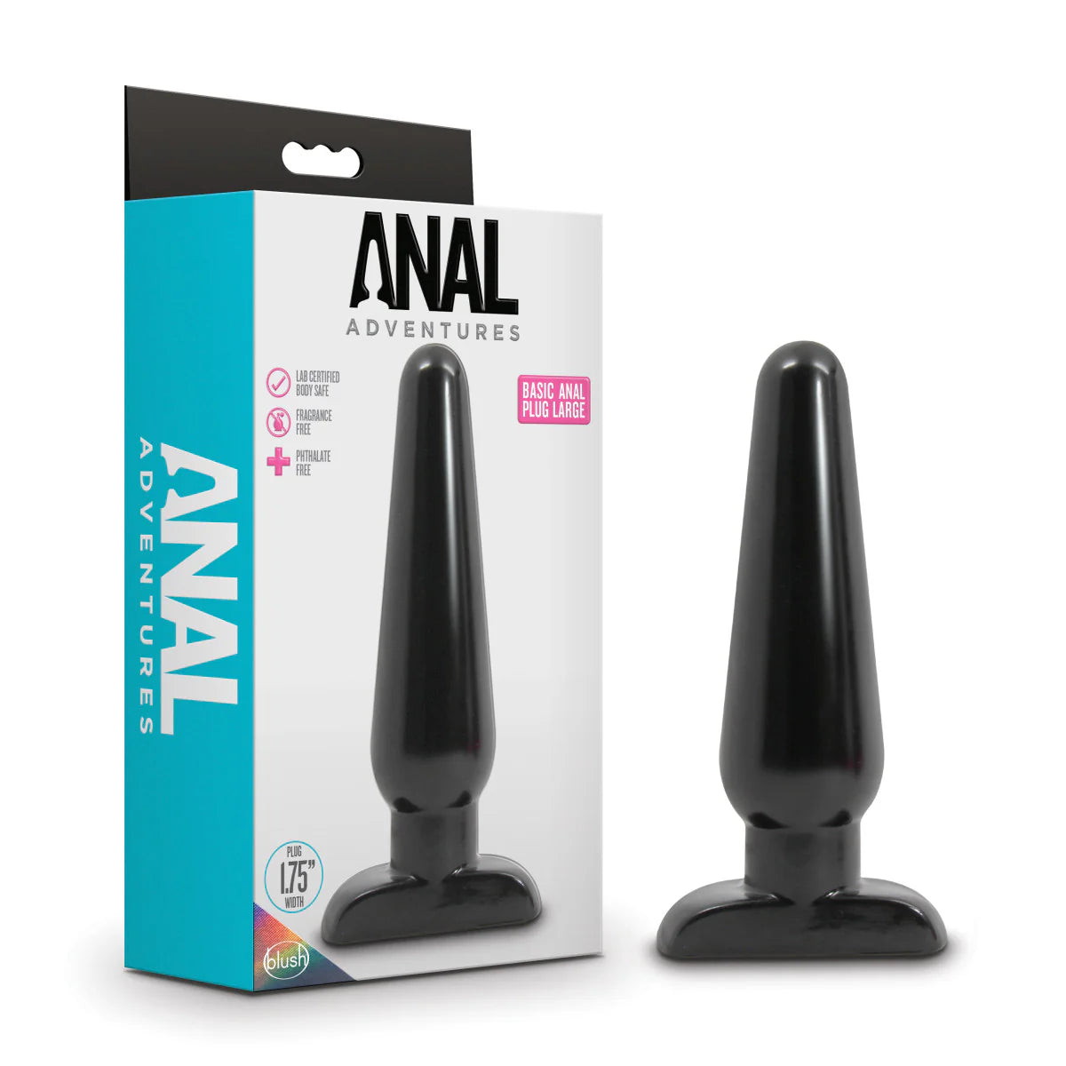 Anal Adventures By Blush® | Basic Black Anal Plug - Small/Medium/Large