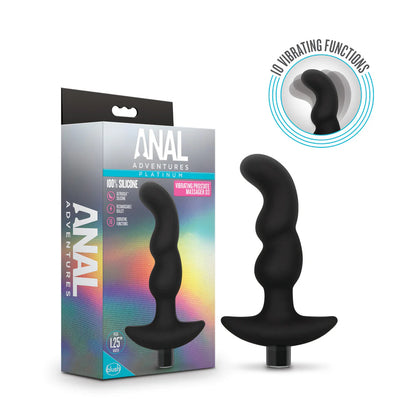 Anal Adventures Platinum By Blush® | Prostate Massager 03  Black 6-Inch Vibrating Rechargeable Anal Plug