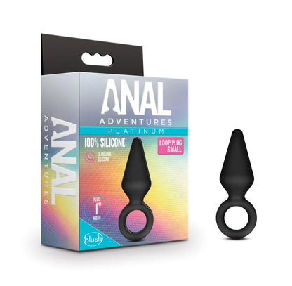 Anal Adventures Platinum By Blush® | Loop Black 3-Inch Anal Plug