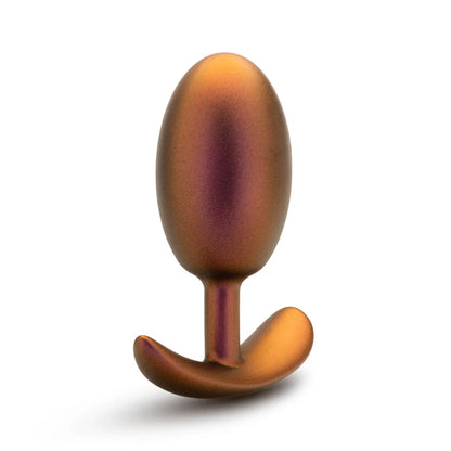 Anal Adventures Matrix By Blush® | The Neutron Plug: 4 inch Vibrating Inner Ball Butt Plug in Cosmic Copper | With Stayput™ Technology & Anchortech™ Base