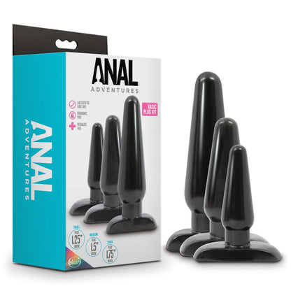 Anal Adventures By Blush® | Basic Kit Black Anal Plug