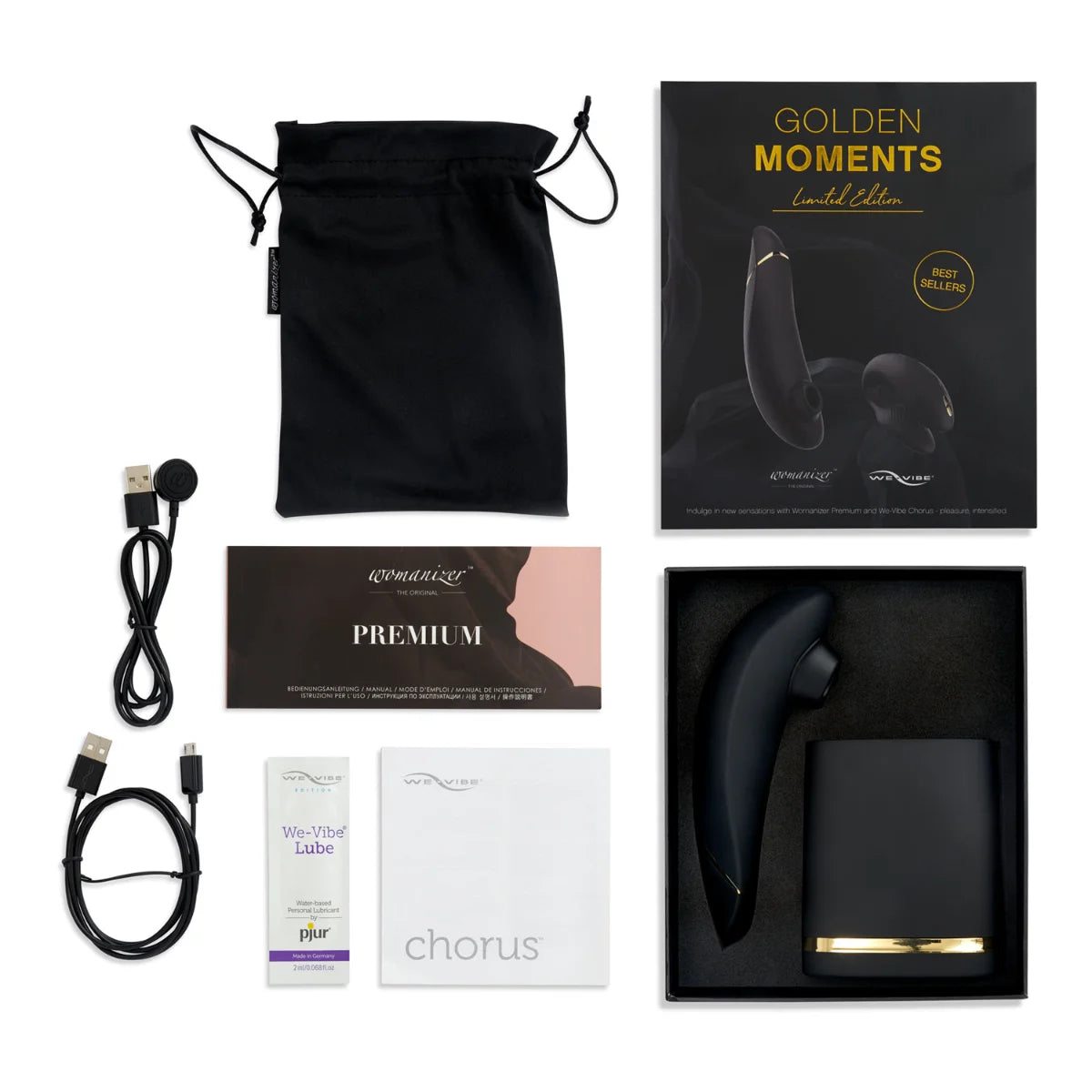 We-Vibe X Womanizer Golden Moments Collection 2 | Dual-Stimulation Luxury Set