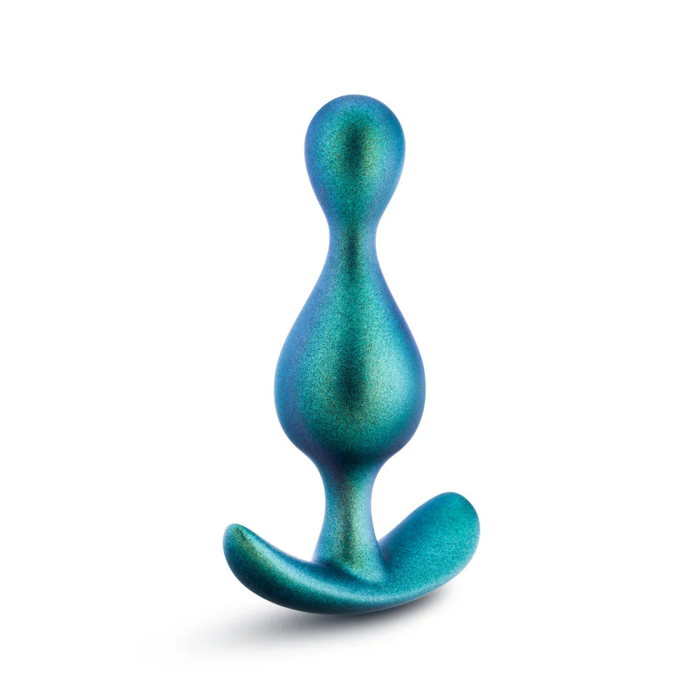 Anal Adventures Matrix By Blush® | The Photon Plug: 4.5 inch Smooth Tapered Butt Plug in Neptune Teal | With Stayput™ Technology & AnchorTech™ Base