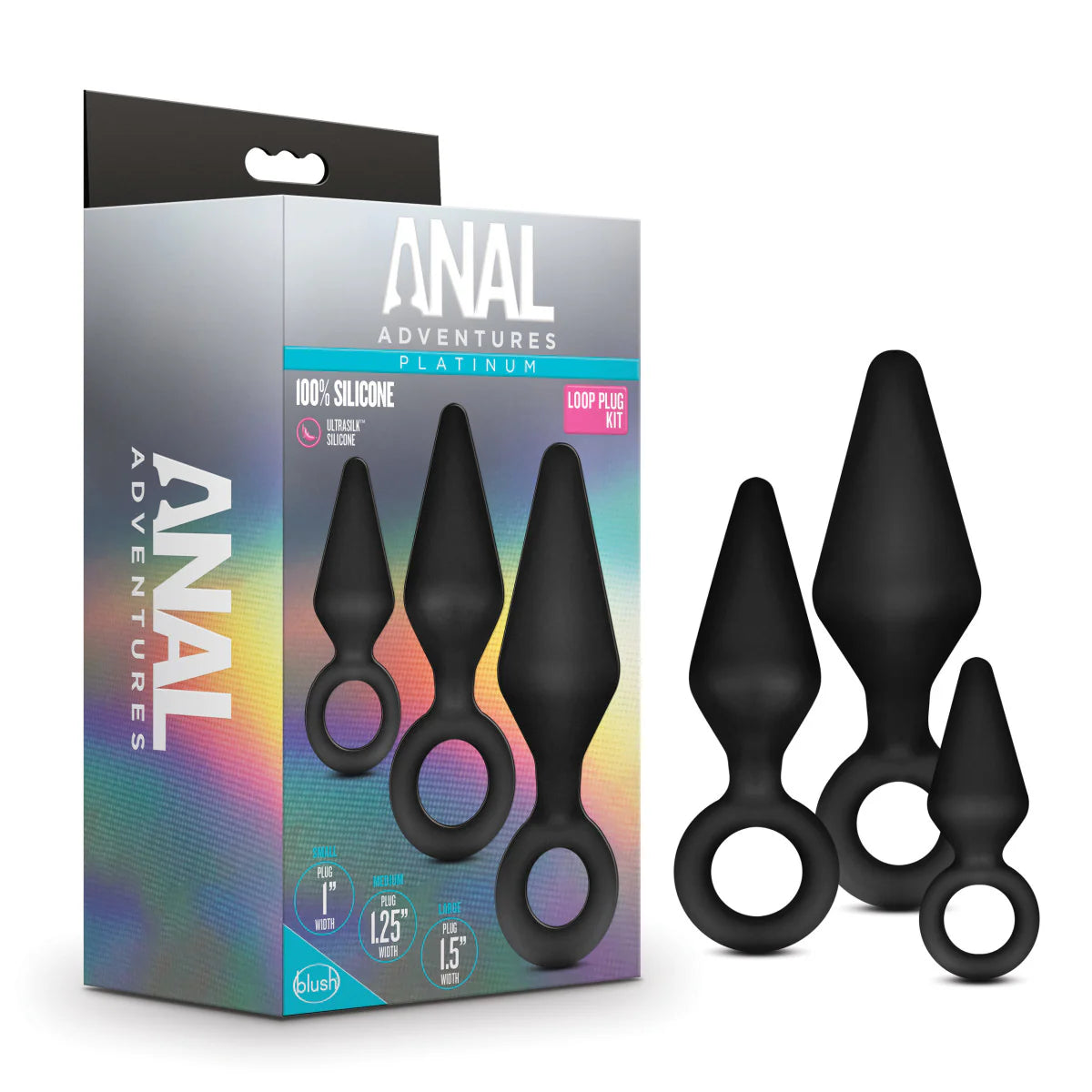 Anal Adventures Platinum By Blush® | Loop Kit Black Anal Plug