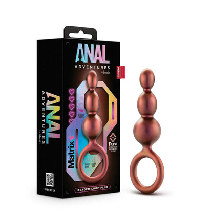 Anal Adventures Matrix By Blush® | Beaded Loop Plug - Copper